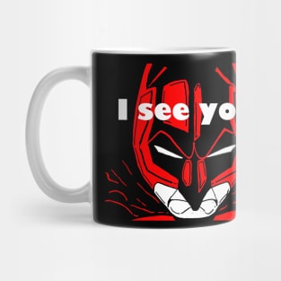 Masked Superhero Glowers In the Dark Mug